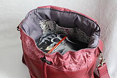 Batohy - 2 v 1 ruksak bordový - 7589391_