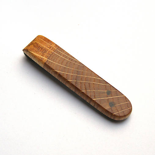 Pánske šperky - Špaltovaný dubový klip na kravatu - 7589151_