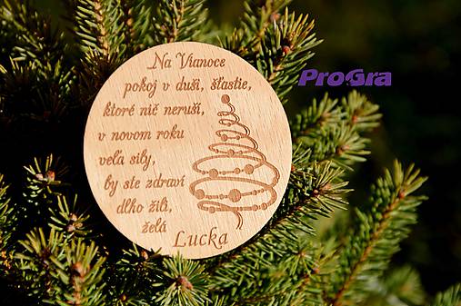 Magnetky - Vianočná magnetka - okrúhla - 7593273_