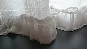 Úžitkový textil - Biely ľanový záves vintage - 7597543_