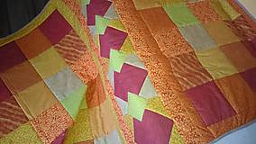 Úžitkový textil - Patchwork deka - Žltá jeseň - 7597668_