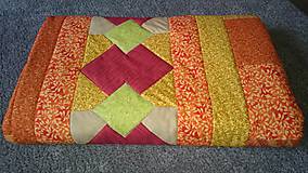 Úžitkový textil - Patchwork deka - Žltá jeseň - 7597669_
