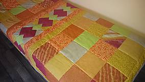 Úžitkový textil - Patchwork deka - Žltá jeseň - 7597683_