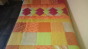 Úžitkový textil - Patchwork deka - Žltá jeseň - 7597688_