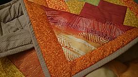 Úžitkový textil - Patchwork deka - Žltá jeseň - 7597698_