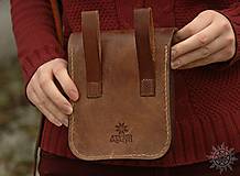 Pánske tašky - Kožená kapsa na opasok - 7603628_