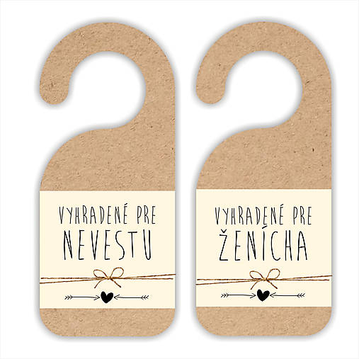 Tabuľky - Visačky pre nevestu a ženícha  - 7609669_