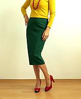 Sukne - puzdrová sukňa v sviežej zelenej farbe - 7613473_