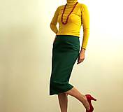 Sukne - puzdrová sukňa v sviežej zelenej farbe - 7613475_