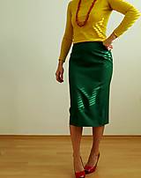 Sukne - puzdrová sukňa v sviežej zelenej farbe - 7613476_
