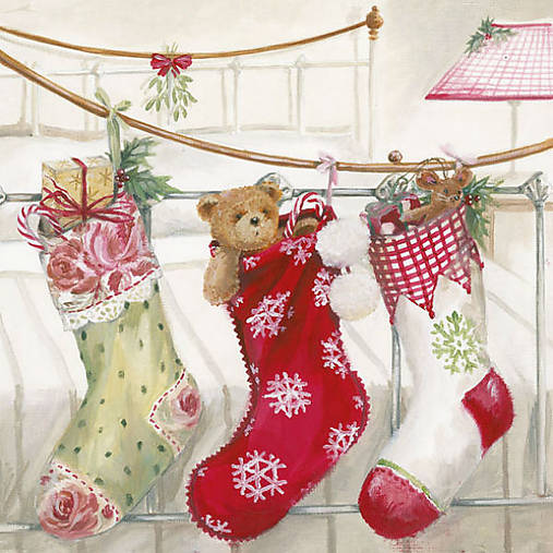  - Servítka "Christmas stockings" - 7613033_