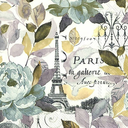  - Servítka "Jardin Paris grey", ihneď - 7615830_