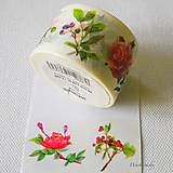 Papier - papierová washi páska kvetinový herbár I, 30 mm x 8 m - 7618362_