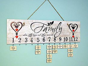 Dekorácie - rodinný kalendár VIII - 7620947_