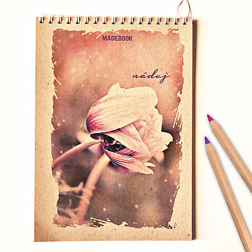 Papiernictvo - MADEBOOK špirálový blok A5 - nádej - 7625096_
