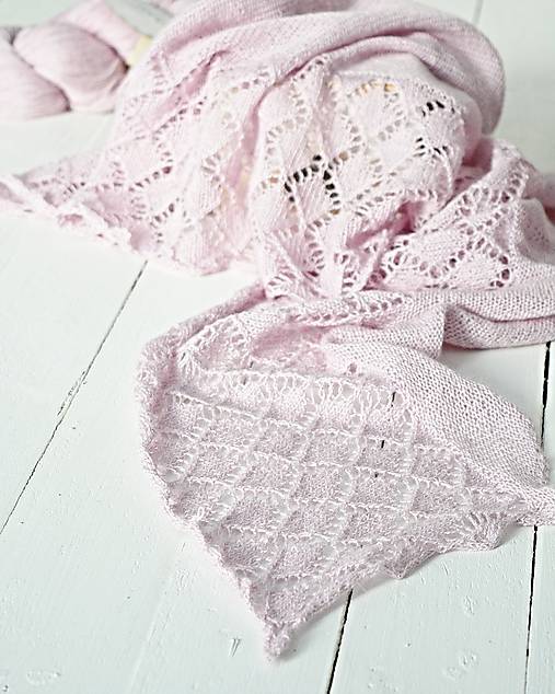 Šatky - Pletený ružový pléd - 7625324_