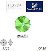 Korálky - SWAROVSKI® ELEMENTS 1122 Rivoli - Peridot, SS 39(8mm), bal.1ks - 7630505_