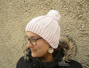 Čiapky, čelenky, klobúky - Háčkovaná čiapka ROSE DÉLICAT - 7638315_