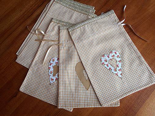 Úžitkový textil - Hnedé mriežkové - 7637059_