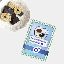 Papiernictvo - Sladká valentínska pohľadnica cukríky pre neho (16) - 7639382_