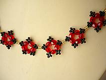 Sady šperkov - Červená plesová souprava - chir. ocel - 7640907_