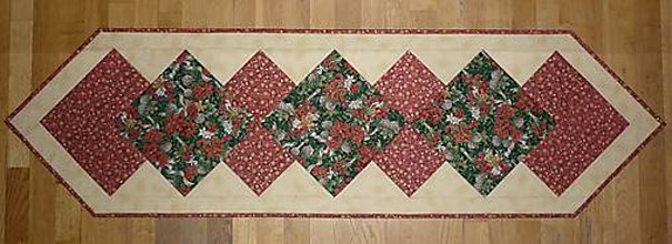 Úžitkový textil - Obrus, štóla na stôl vianočná 152x43cm - 7641512_