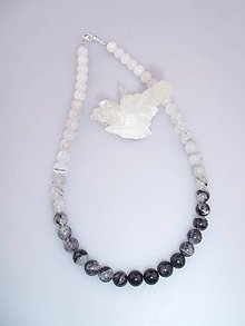 Náhrdelníky - turmalínový náhrdelník- čierny turmalín skoryl - 7642874_