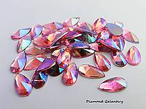 Galantéria - Ozdobné kamienky 8x13 mm - svetlejšie ružové - 7644682_