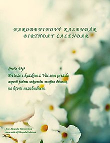 Papiernictvo - Narodeninový kalendár na želanie - 7649060_