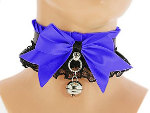Náhrdelníky - Obojok čipkový, gothic lolita, kawaii, gothic pastel, kitten play obojok, BDSM, petplay obojok, 3G - 7660490_