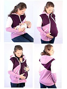 Mikiny - 4v1 MIKINA - dojčiacia, tehotenská, nosiacia a normal - 7656132_