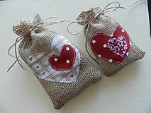 Úžitkový textil - Vrecko na valentínsky darček II. - 7657555_