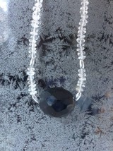 Náhrdelníky - Ochrana a energia - náhrdelník - ónyx, krištáľ - 7659567_
