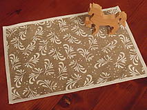 Úžitkový textil - Jutové prestieranie s ornamentom- celoročné - 7655951_