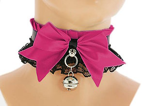 Iné doplnky - Obojok čipkový, gothic lolita, kawaii, gothic pastel, kitten play collar, BDSM, petplay collar, 6G - 7666078_