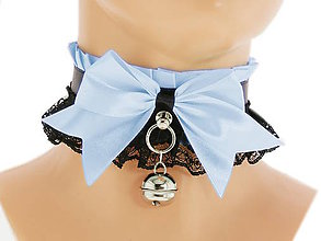 Náhrdelníky - Obojok čipkový, gothic lolita, kawaii, gothic pastel, kitten play collar, BDSM, petplay collar, 9G - 7666398_