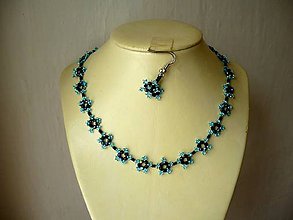 Sady šperkov - Modrá plesová souprava - chir. ocel - 7664977_