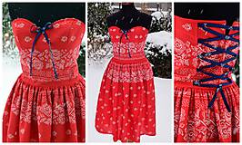 Šaty - červené ľudové šaty - 7670295_