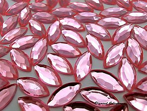 Galantéria - Ozdobné kamienky 7x15 mm - Ružové - 7669935_