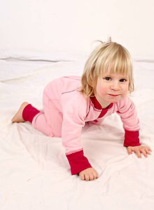 Detské oblečenie - TEPLÝ rastúci overal, bavlna - ružová (74-92cm (9-24m)) - 7671131_