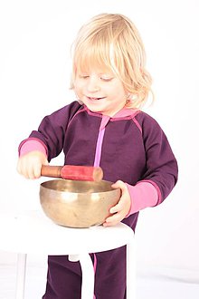 Detské oblečenie - TEPLÝ rastúci overal, bavlna - fialová (74-92cm (9-24m)) - 7671831_