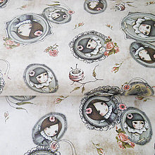 Textil - Santoro Curiosity Lost and Found, bavlnená látka 60 x 110 cm - 7679425_