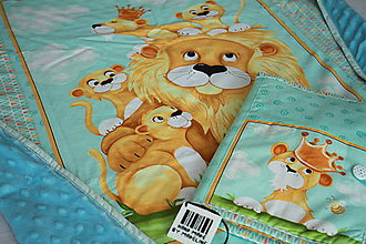 Detský textil - Set deka a obal na plienky lev ... Poštovné zdarma..... - 7687888_
