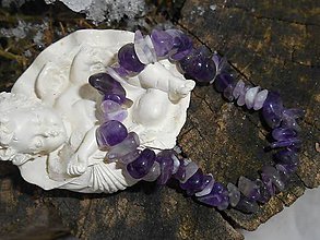 Náramky - violet stone-ametyst-náramok - 7691921_