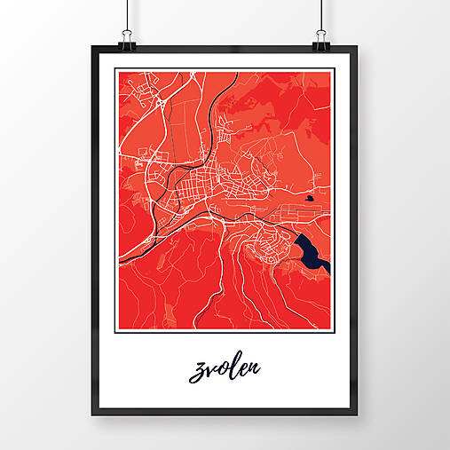 Grafika - ZVOLEN, klasický, červený - 7692096_