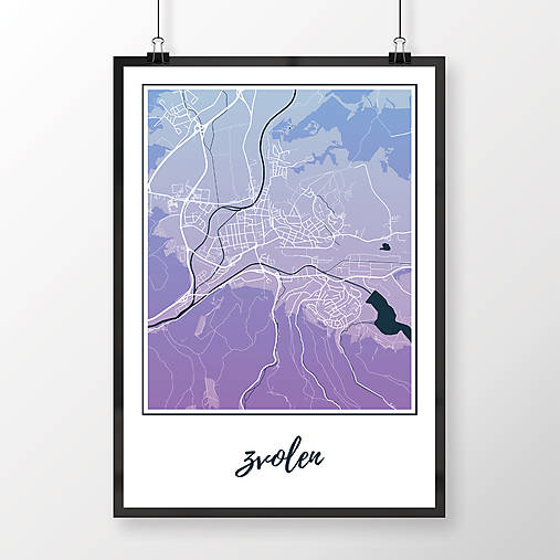 Grafika - ZVOLEN, klasický, modro-fialový - 7692198_