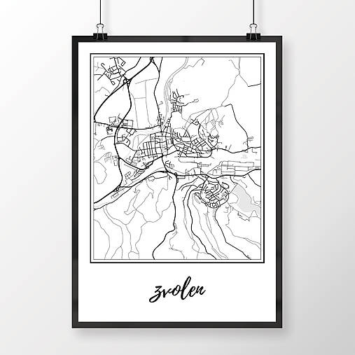 Grafika - ZVOLEN, klasický, biely - 7692243_