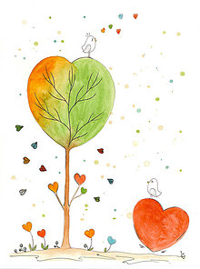 Kresby - Song of love, akvarel, kresba - 7690901_