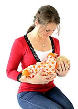 Oblečenie na dojčenie - Dojčiace tričko 3v1, 3/4 rukáv- V - s čipkou - 7696890_