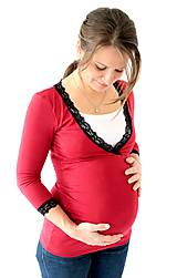 Oblečenie na dojčenie - Dojčiace tričko 3v1, 3/4 rukáv- V - s čipkou - 7696891_